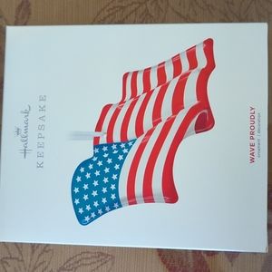 Hallmark Keepsake Wave Proudly glass ornament